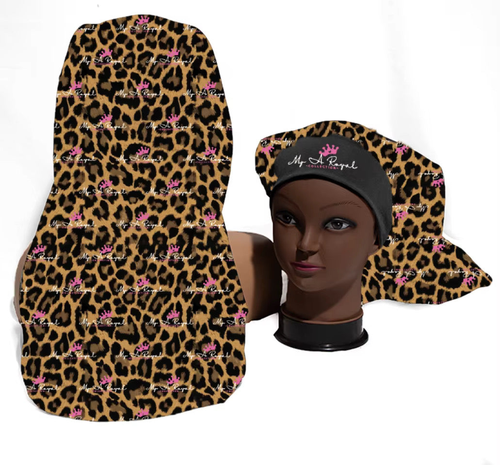 Cheetah print bonnet